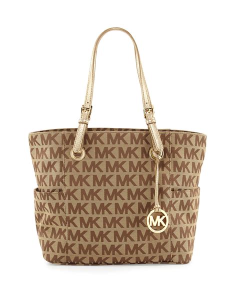 michael kors canvas brown|Michael Kors purses under 50.